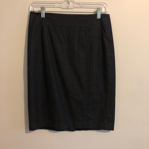 LOFT Dark Denim Pencil Skirt - Picture 2 of 5
